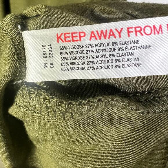 Daily Practice Anthropologie Mini Dress Womens M Olive Green Pleated Balletcore - Picture 7 of 7